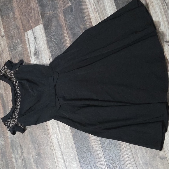 Tatyana Black Fit and Flare Midi Dress with Scoop Neck - Picture 4 of 7